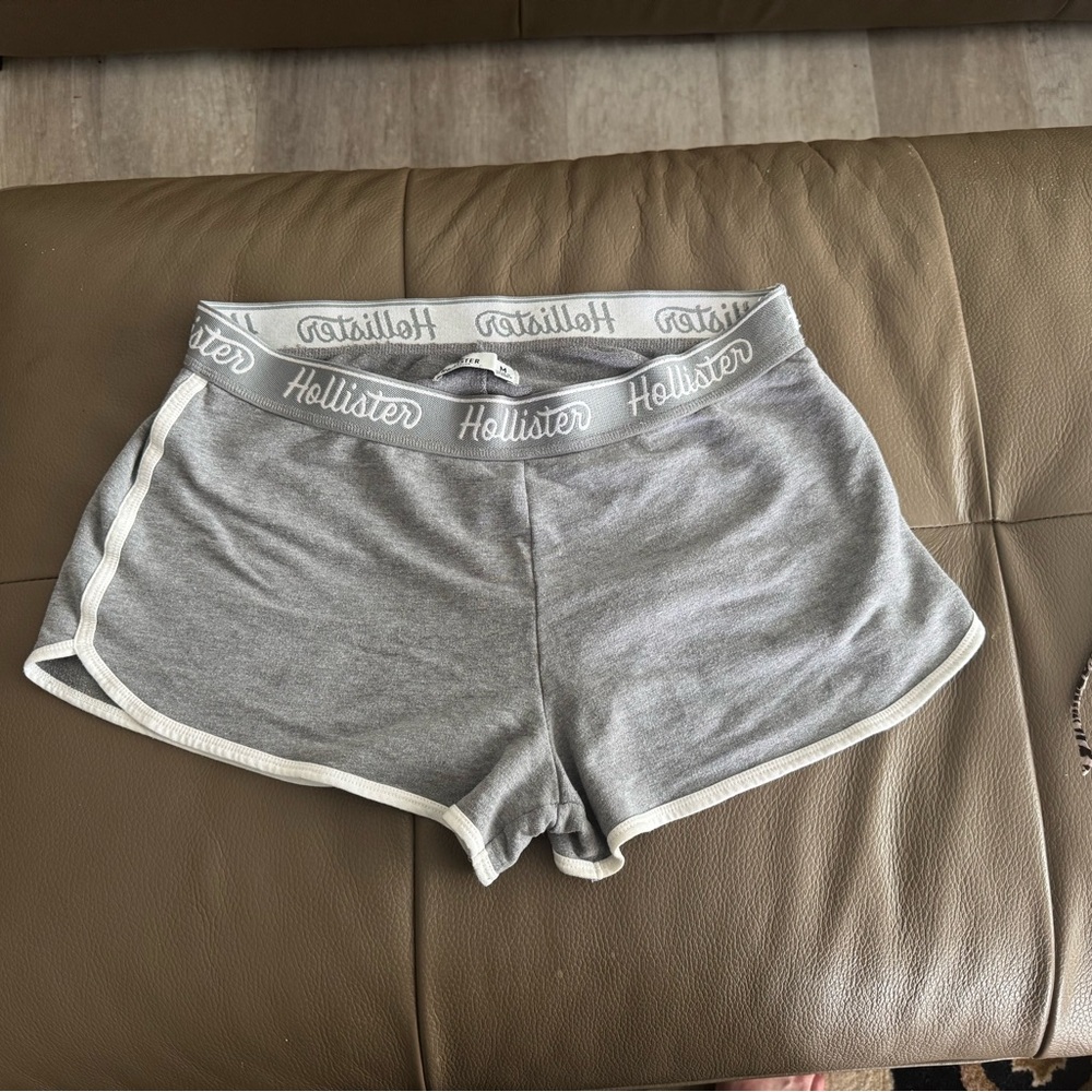 Hollister Gray Athletic Shorts with Elastic Waistband